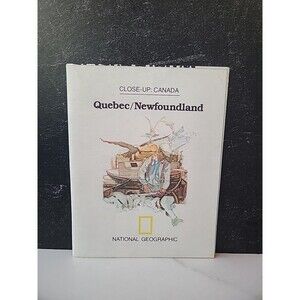 1980 May Close-Up QUEBEC & NEWFOUNDLAND Canada National Geographic Map